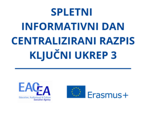 Spletni informativni dan: Projekti sodelovanja na področju izobraževanja in usposabljanja (centralizirani razpis)